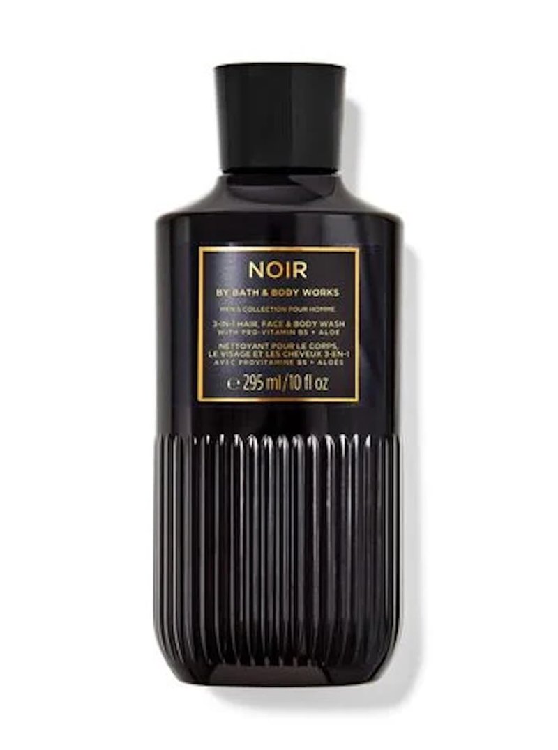 Bath and Body Works Noir For Men 3-in-1 Hair, Face & Body Wash 10 oz - Full Size (Noir)