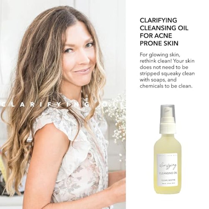 Pretty farm girl Clarifying Cleansing Oil - Clear & Soothe - For Acne Prone Skin - All Skin Types