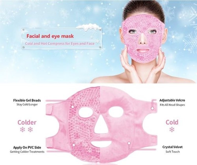 Gel Hot and Cold Face Eye Mask Ice Pack Reduce Face Puff,Dark Circles,Gel Hot Cold Compress,Face SPA for Woman Sleeping, Pressure, Headaches, Skin Care S, Face Ice Pack for Dark Circles & Face Depuffe
