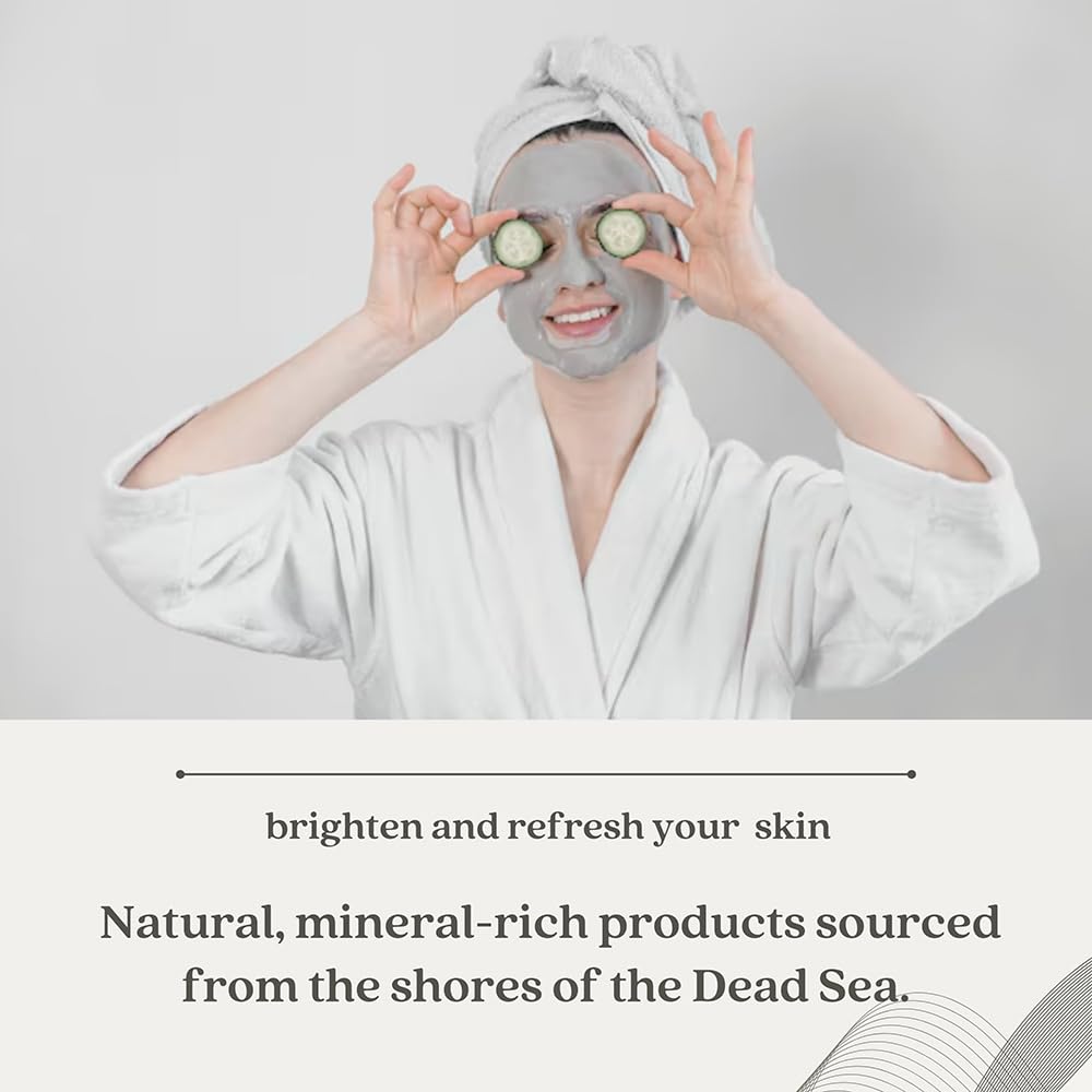 Hebhac Herbs Dead Sea Mud Clay Powder for Facial Mask for Men & Women -114g - Natural Facial Cleanser, Skin Tightening, Blackhead Remover- Natural Mud clay powder