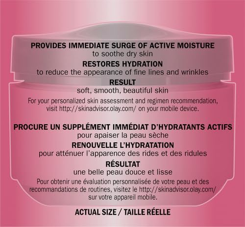 Olay Active Hydrating Cream Face Moisturizer, 2 Oz, Pack of 3