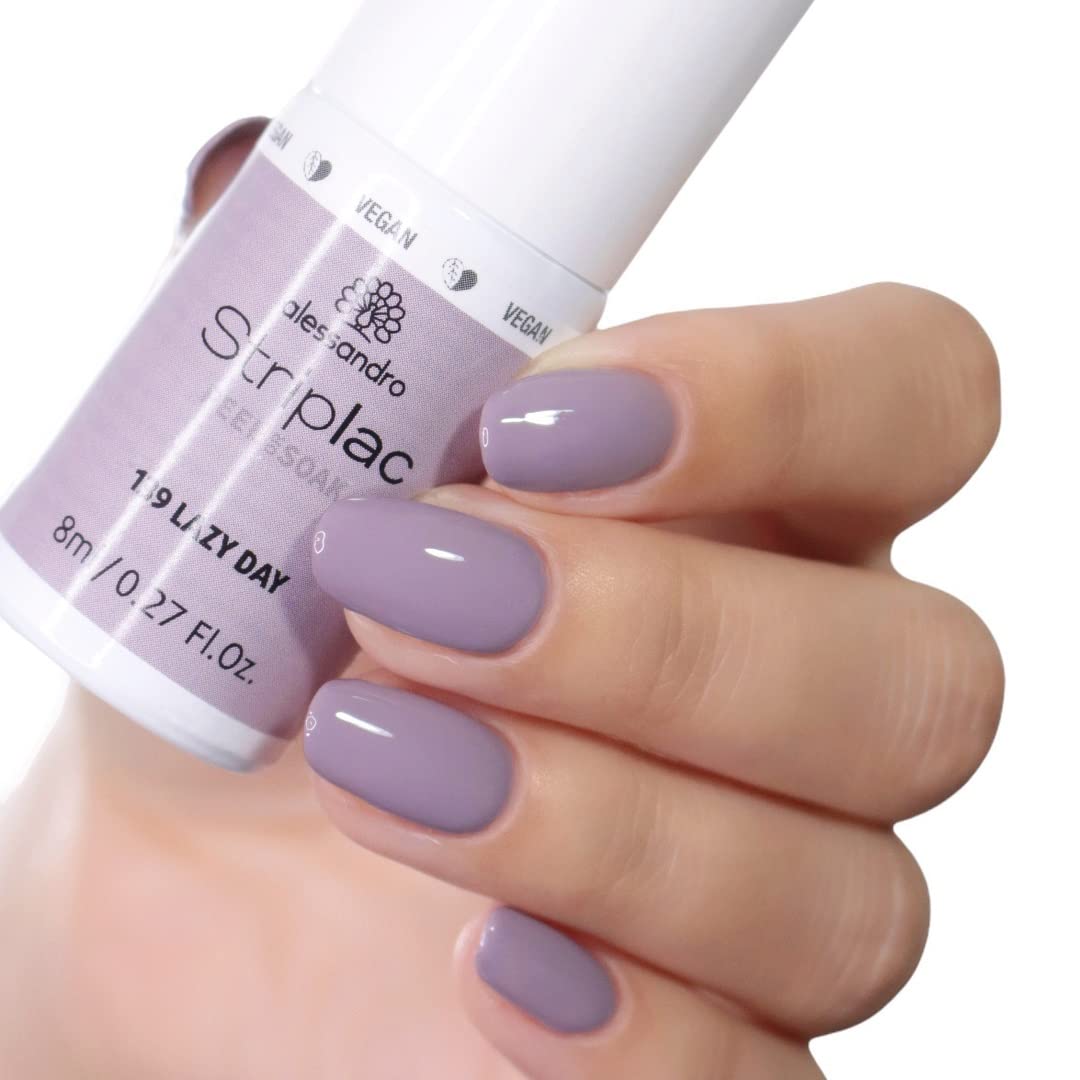 alessandro Striplac Peel or Soak Nail Polish - Long Lasting Wear - Quick Drying Time - Offers a Variety of Colors - Delivers Professional Results - Vegan - Cruelty Free - Lazy Day - 0.27 oz