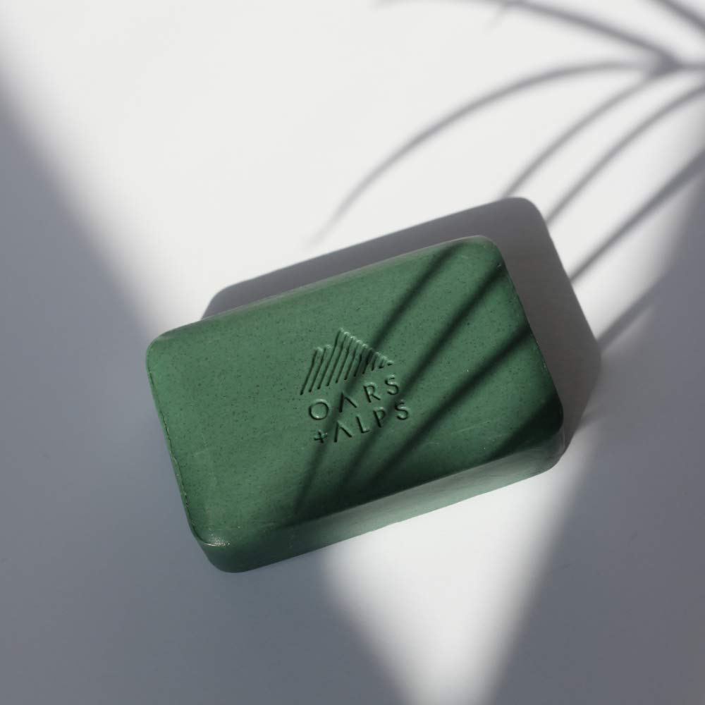 Oars + Alps Blue Charcoal Exfoliating Men's Bar Soap, Dermatologist Tested and Made with Clean Ingredients, Travel Size, 3 Pack, 6 Oz Each