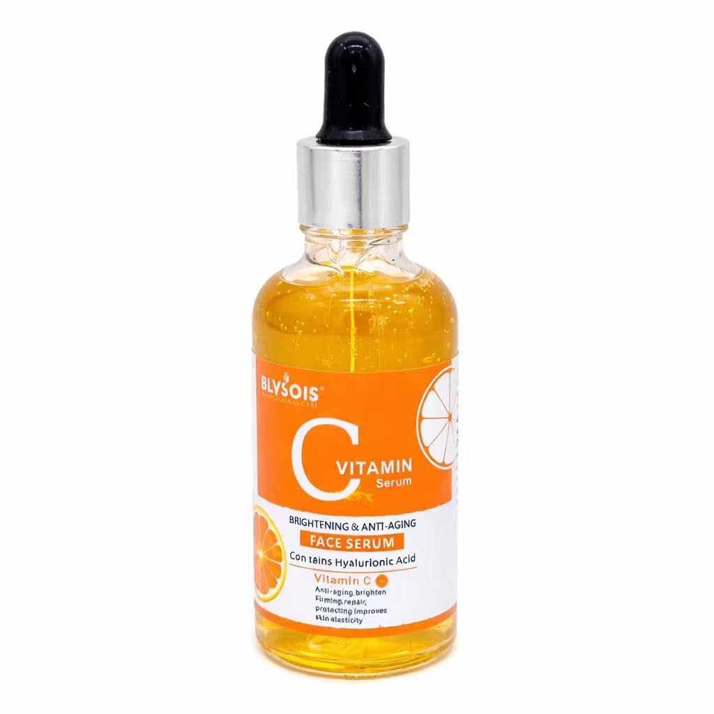 Vitamin C Serum For Face – Anti Aging Formula with Vitamin C, Hyaluronic Acid, Vitamin E – Brightening Serum – Improve Appearance of Dark Spots, Tone, Fine Lines & Wrinkles,