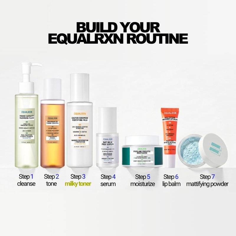 EqualRXN Cactus Ceramide Fortifying Milk - Hydrating & Moisturizing Milky Toner with Ceramide NP, 0.5% Bisabolol & 10% Barrier Hydrators, Alcohol-Free Toner for Sensitive, Dry & Dehydrated Skin