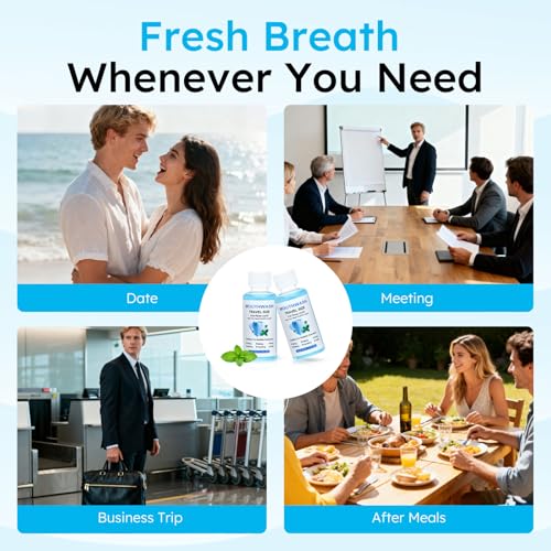 Travel Mouthwash Bulk, 1.2 Oz/35ml Mini Mouthwash Bulk, for Freshening Breath, Easy to Carry, Suitable for Work, Travel, Hotels, Dating Essentials (100-PACK)