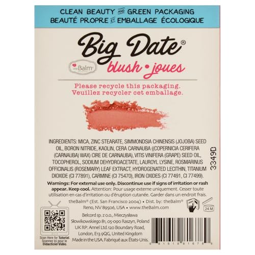 theBalm Clean and Green Powder Blush - Big Date