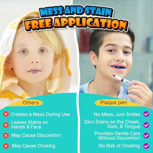 Say no to Tooth Decay. Highlights The Invisible Cavity Causing Plaque for More Effective Brushing. Designed by a Pediatric Dentist. No More Messy Tablets or Unpleasant Taste.