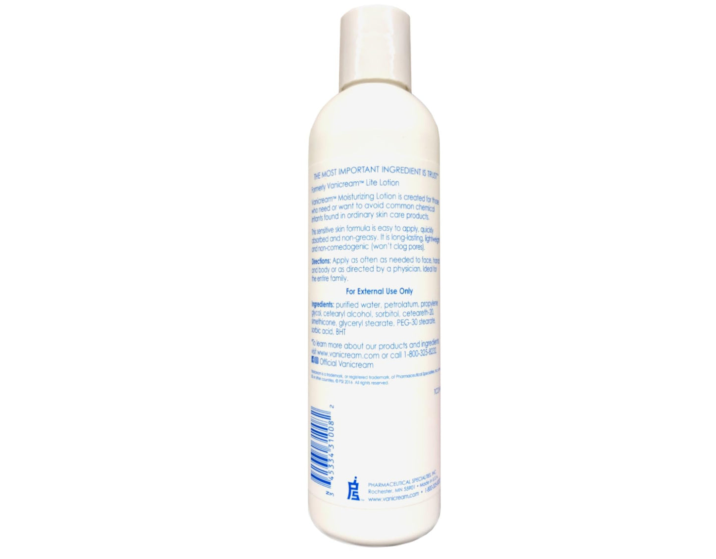 Vanicream Moisturizing Lotion for Sensitive Skin 8 fl oz (Value Pack of 2)