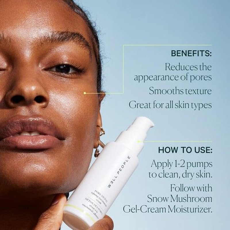 Well People Pore Detox Niacinamide Refining Serum, Purifying Face Serum For Smoothing & Refining Pores, Evens Out Skin Tone, Vegan & Cruelty-free