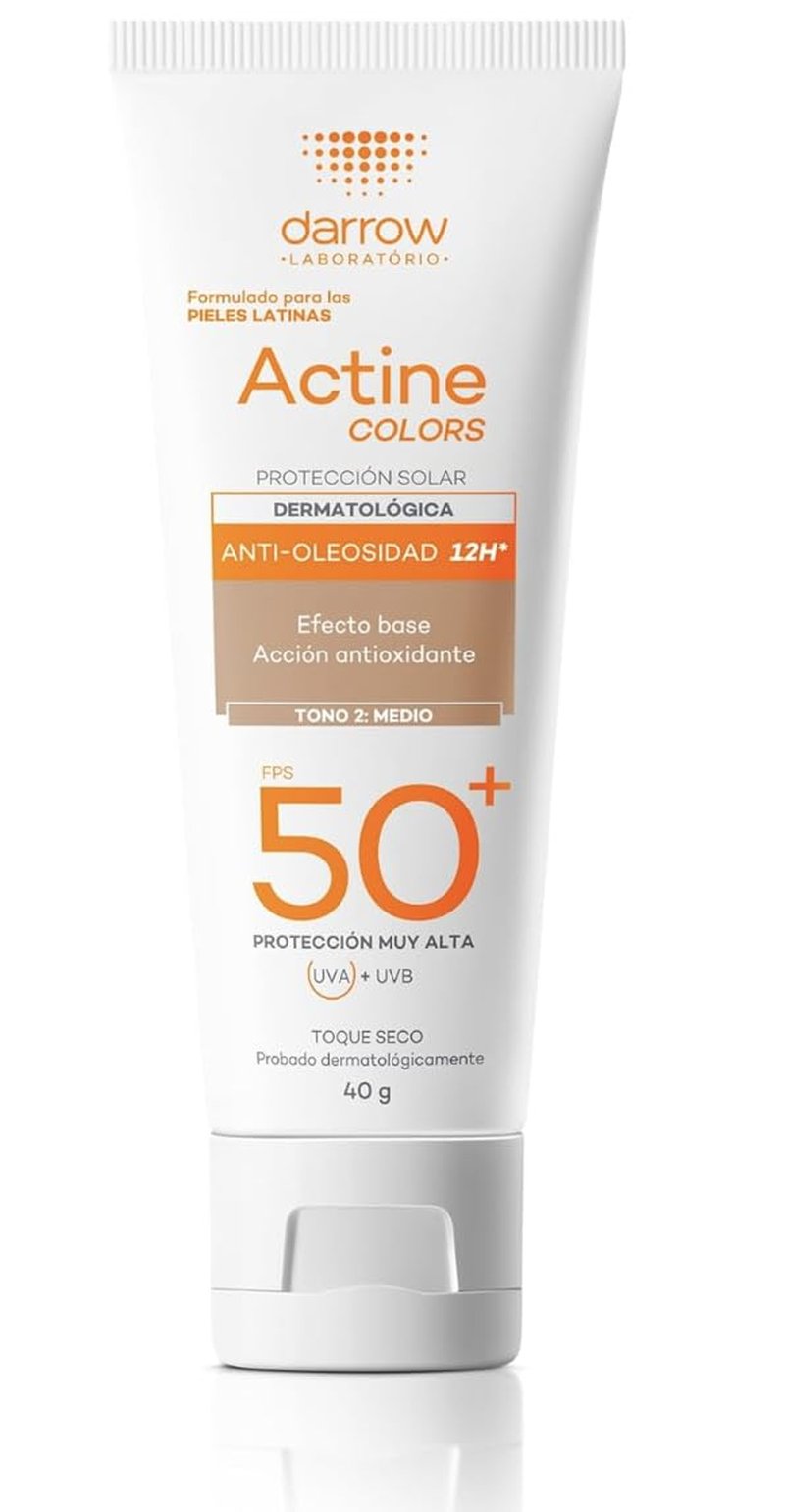 Dárrow Dermatological Facial Sunscreen - Actine Colors Medium Tone 2 - SPF 50+, 40g