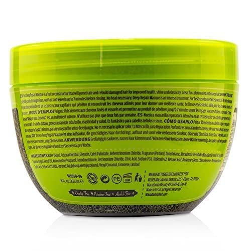 Macadamia Deep Repair Masque 8 oz - Natural Hair Treatment for Damaged Hair