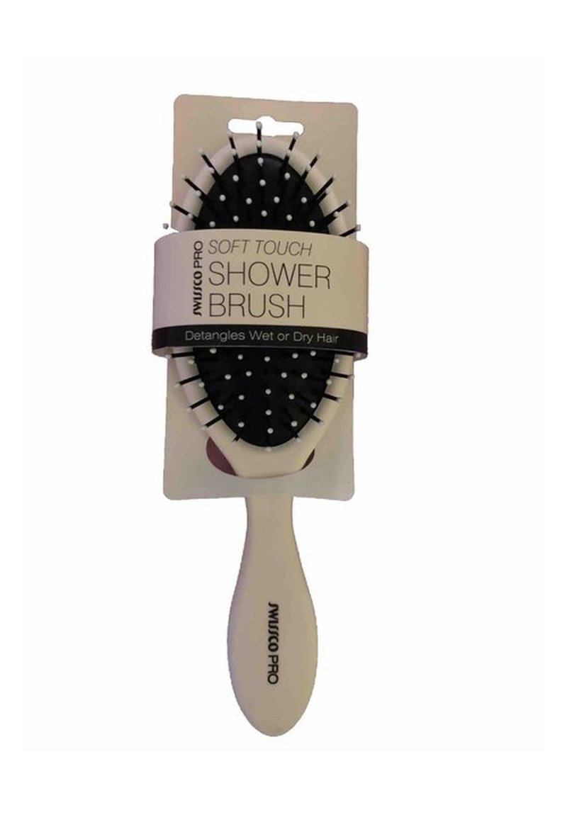 Swissco Pro Soft Touch Oval Shower Hair Brush (White)