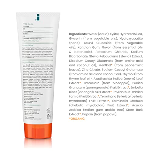 Himalaya Botanique Whitening + Hydroxyapatite Toothpaste for Whiter Teeth & Fresher Breath with Hydroxyapatite Support & Mint Flavor, Fluoride-Free, SLS Free, & Vegan, 4.0 oz (113g)…