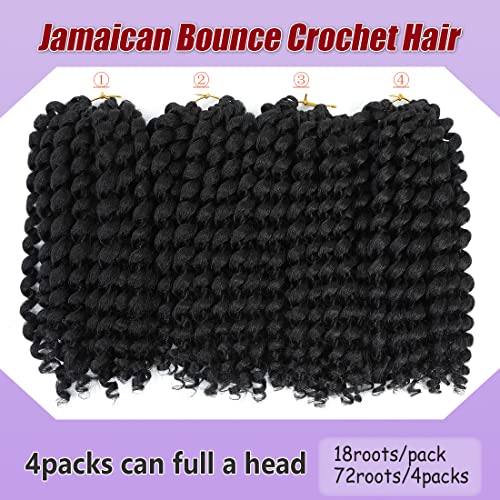 GetMaige Ginger Wand Curls Crochet Hair For Black Women 12inch Jamaican Bounce Pre-looped Curly Braiding Hair (12inch (pack of 4), #350)