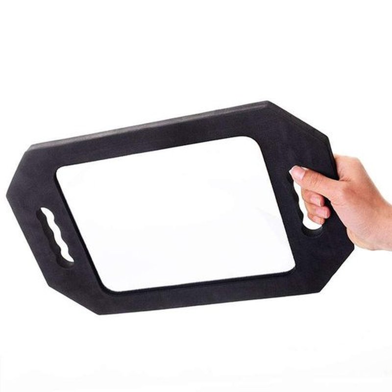 mpowtech 4 Pack Lightweight Handle Mirror - Large Hand Held Mirror(16.14" x 9.84") Foam Barber Mirror Handheld,Salon Hand Mirror with Double Handle - Hairstylist and Barber Accessories