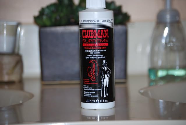 Clubman Supreme Non-Aerosol Styling & Grooming Spray 8 oz (Pack of 4)