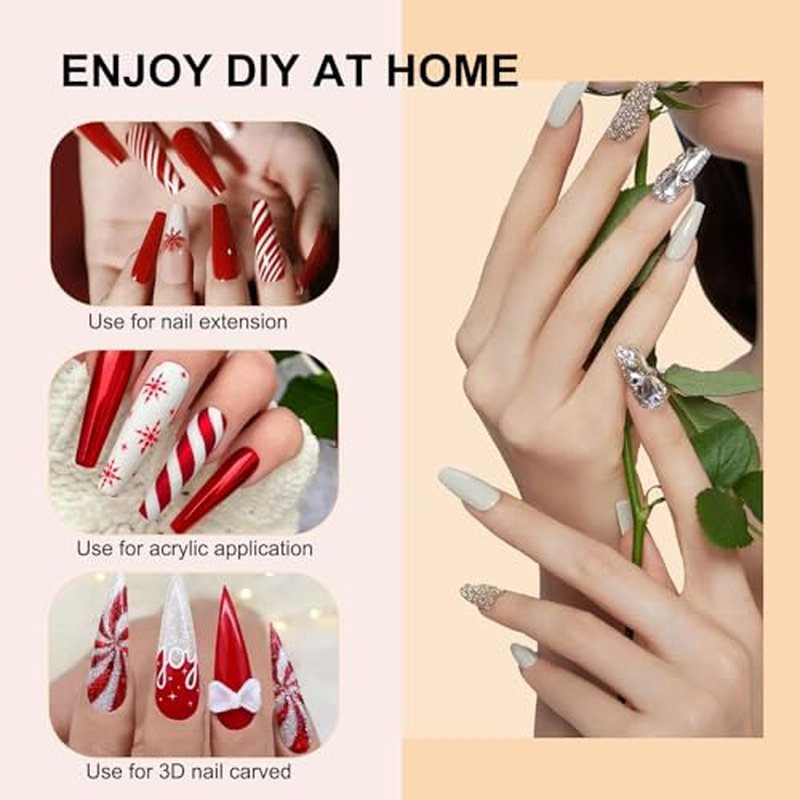 Acrylic Nail Brush Size 8-100% Kolinsky Nail Brushes for Acrylic Application - Acrylic Powder Brush for Nail Art - Nail Brush Acrylic for Professional Manicure DIY Home Salon (Gradient)
