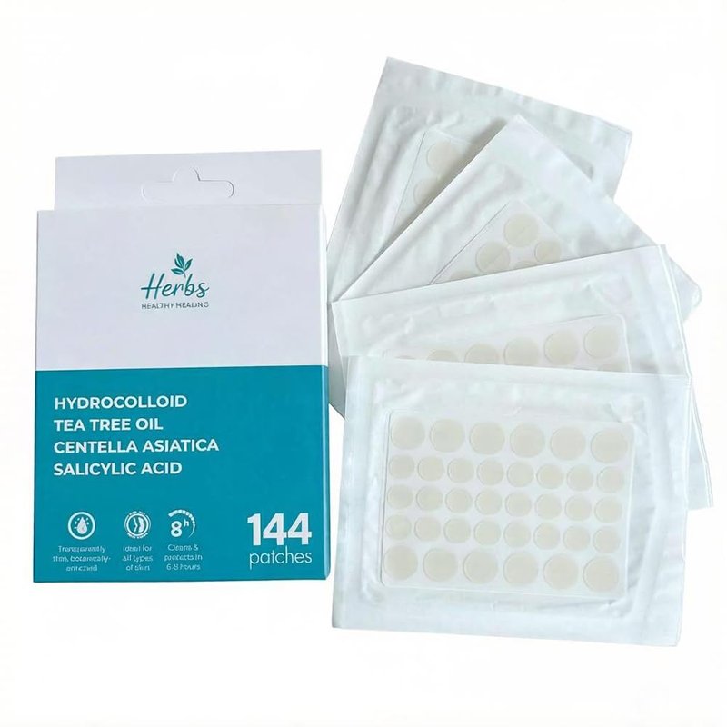 Cornice 144 Count Hydrocolloid Skin Cover Patches – Ultra-Thin, Waterproof & Sweat-Resistant – Multi-Size Protective Skin Patches for Teens & Adults