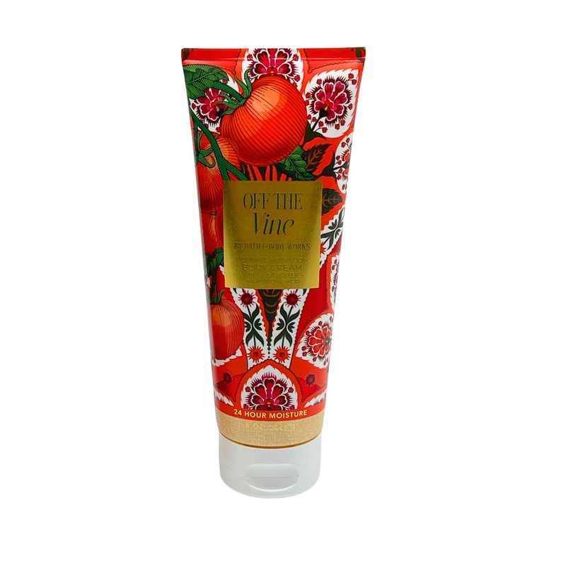 Bath & Body Works OFF THE VINE Fine Fragrance Mist & Body Cream 2pc bundle Gift Set with a Blue Bow for Holidays – Full Size