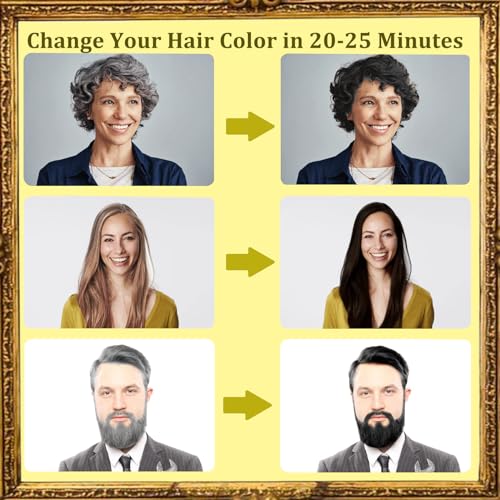 NCEPROHR Blonde Brown Hair Color Shampoo - Instant, Long Lasting Brown Hair Dye Shampoo 3 in 1 for Women & Men, Herbal Brown Shampoo, Easy to Use, Ammonia Free, Paraben Free, 16.90 Fl OZ