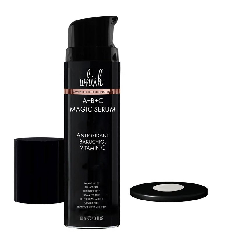 Whish A+B+C Magic Serum - Bakuchiol, Vitamin C, Antioxidant, Reduces Fine Lines & Wrinkles - 4 oz