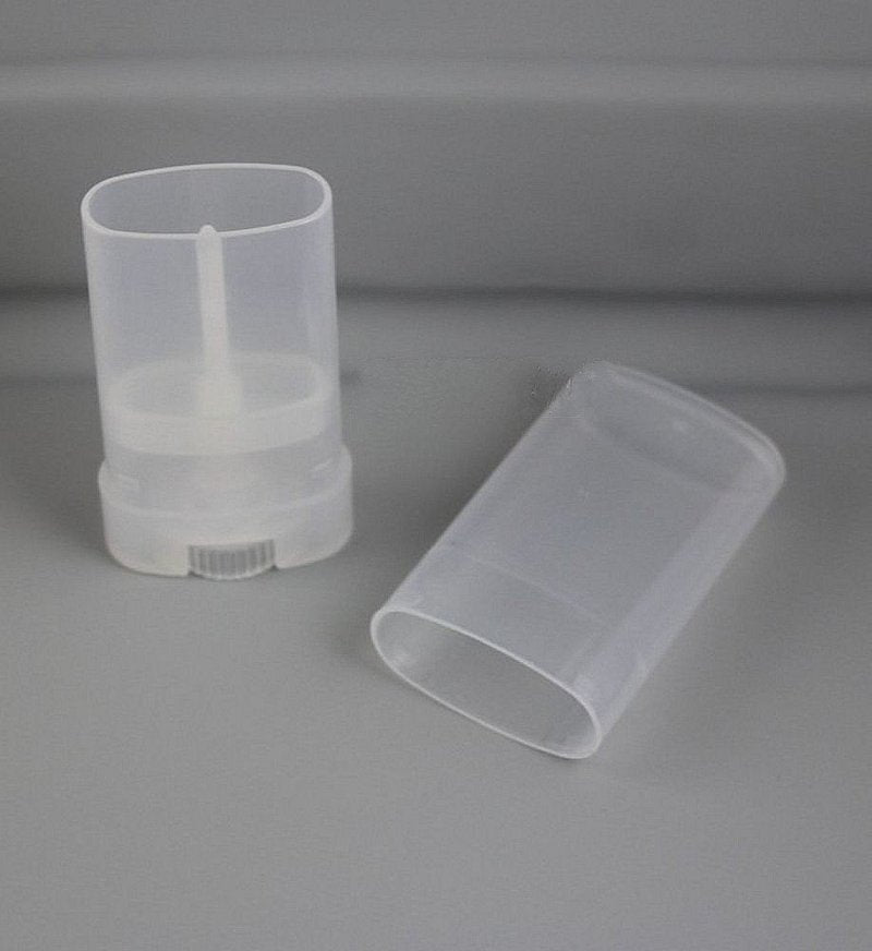 GOEGE 15 ML Clear Empty Plastic Oval Deodorant Containers Lip Balm Tubes for Lipstick, Crayon,chapstick,homemade Lip Balm,BPA Free (10 Pcs)