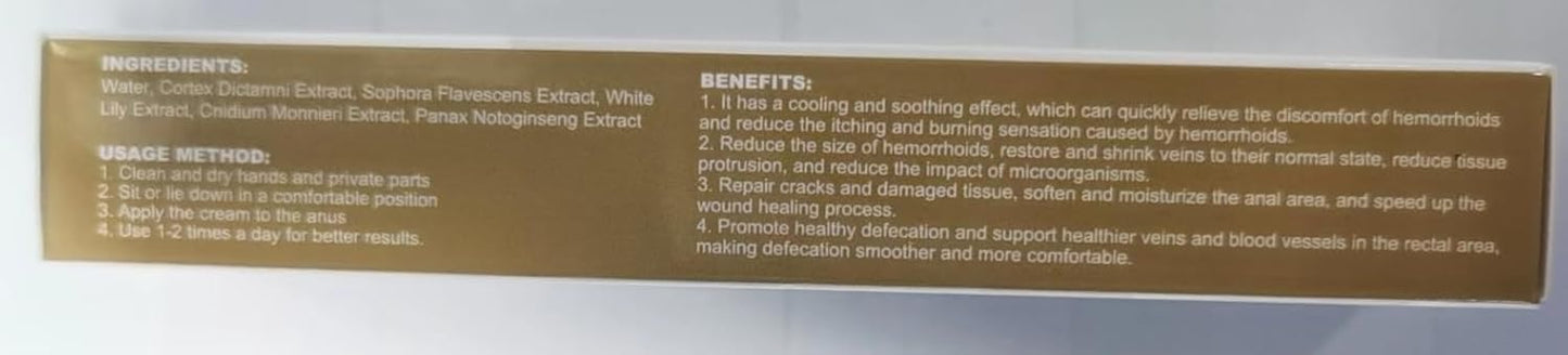 KYZTMHC GAOP Hemorrhoid Crema 50%, Hemorrhoids Ointment, Natural Soothe Herbal Hemorrhoid Ointment, Herbal Hemorrhoids Relief Cream for Men & Women (2pcs)