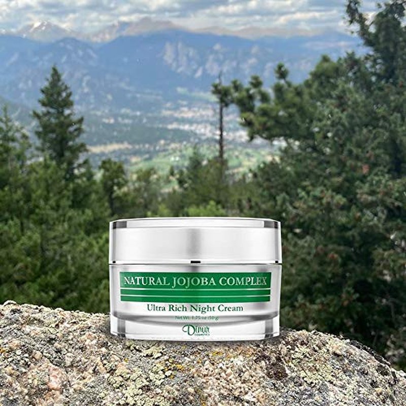Dinur Cosmetics Jojoba Night Cream - Ultra Hydrating Moisturizer for Dry Skin | 1.75 oz/50 g