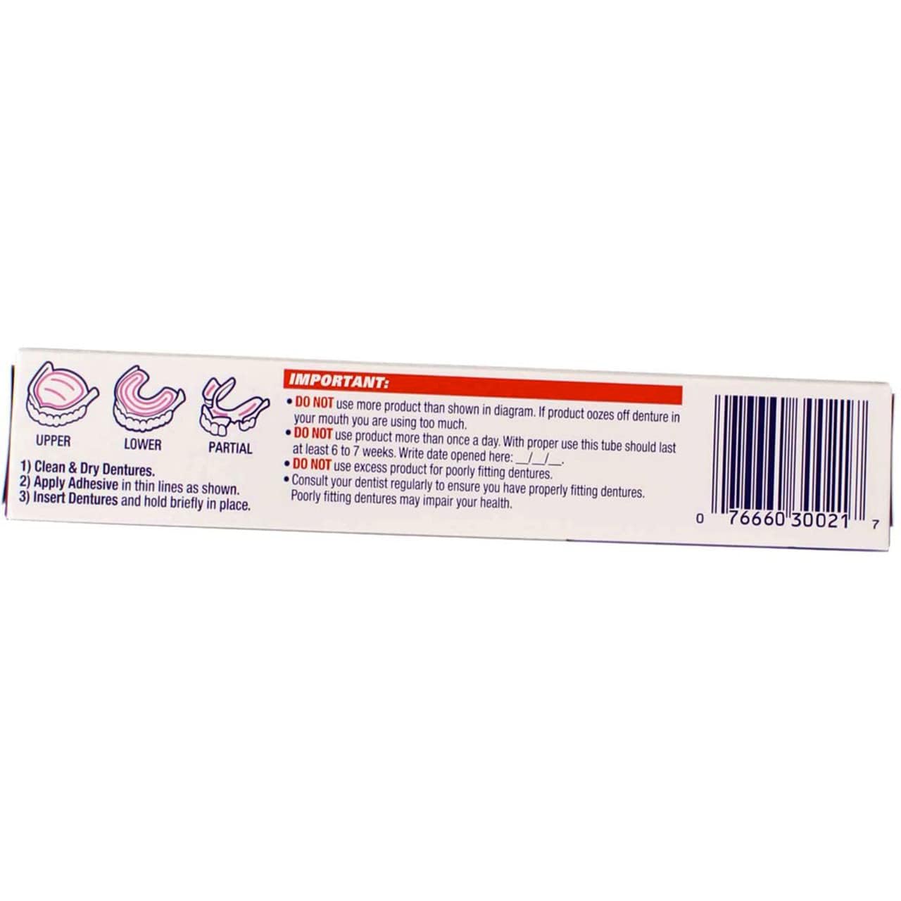 Fixodent Plus Denture Adhesive Cream 2 oz (Pack of 4)