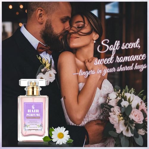 Hair Perfume for Women Long Lasting, Hydrating & Nourishing Hair Body Mist Spray Fragrance Essential Oil Odors Remove, Honey Infused Chamomile Pheromone Perfume Hair Fragrance, Alcohol Free 50ML