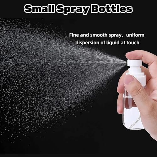 TOSERSPBE Spray Water Bottle Hair Mister Fine Mist Stylist Sprayers 360 Empty Small Misting Spritzer erfume Atomizer with Pump Clear Containers (4PCS/1oz)