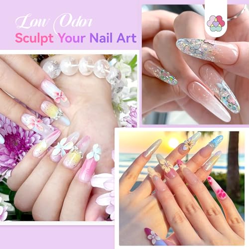 SAVILAND Essentials Acrylic Nail Kit: Premium Easy All-in-1 Nail Kit with Clear White Pink Acrylic Powder EMA Monomer Nail Drill Full Tools For Beginners Extension Carving Home DIY