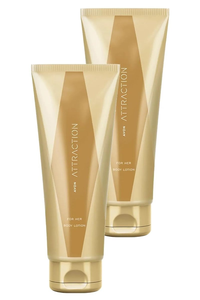 AVON Attraction Body Lotion – Seductive & Long-Lasting Fragrance, Intense Hydration for Women, Daily Use (2x125 ml / 2x4.2 fl oz)