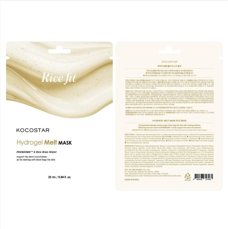 CICA Hydrogel Melt Mask - Hydrating Eucalyptus Lyocell | Soothing Green Tea | Hypoallergenic, 4 Pack