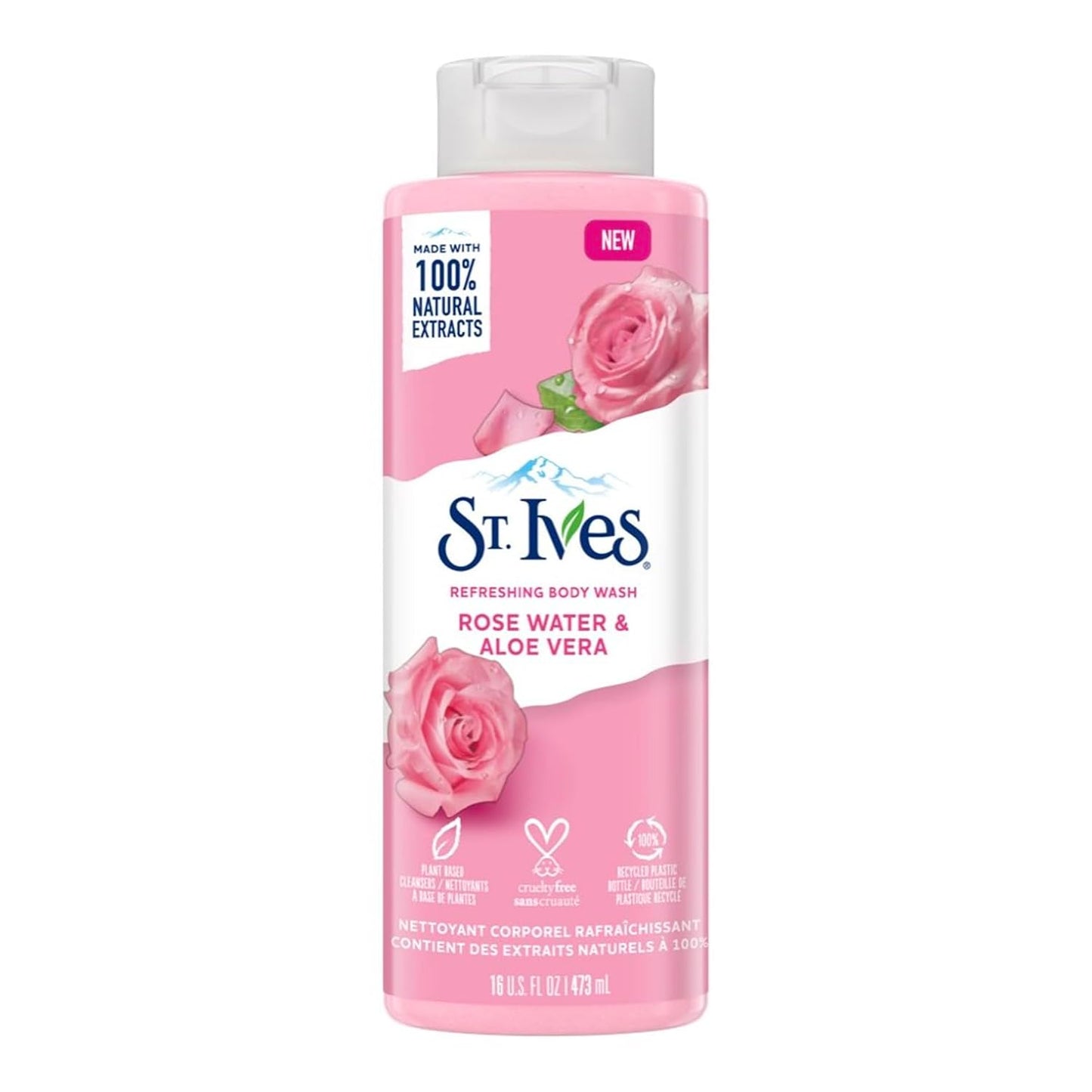 St. Ives Refreshing Body Wash, Rose Water & Aloe Vera, 22 Fluid Ounce (Pack of 2)