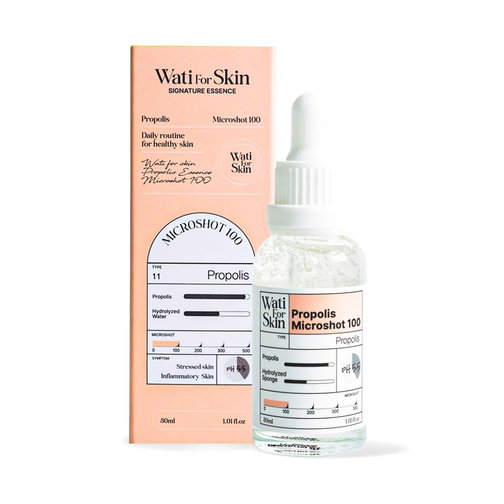 WATI FOR SKIN Propolis Essence Microshot 100 - Deep Hydration & Soothing Care, Fast Absorbing Propolis Serum, Nutrient-Rich Essence for Skin Barrier, 30ml