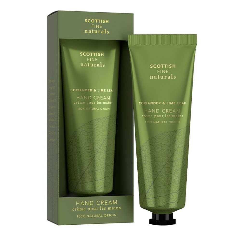 Scottish Fine Naturals Coriander & Lime Leaf Hand Cream 75ml Tube