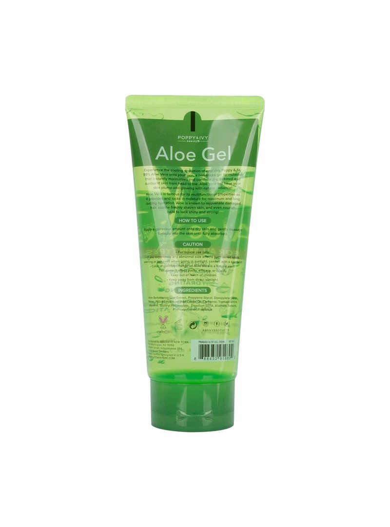 Absolute New York Poppy & Ivy Aloe Gel, Lightweight and Non-Greasy, Hydrating, Soothing and Cooling Relief