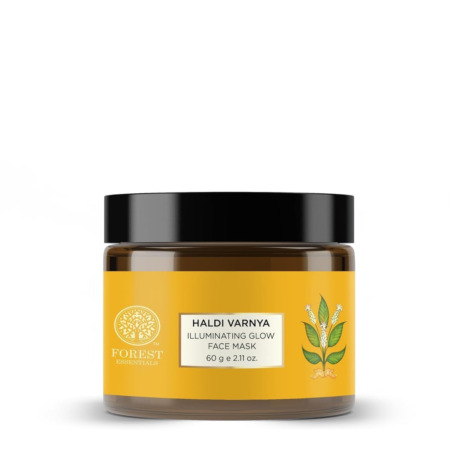 Forest-Essential's Haldi Vernya Lepa Ayurvedic Turmeric Face Mask, Natural Herbal Facial Pack for Tan Removal, Brightening, Hydrating, 60g