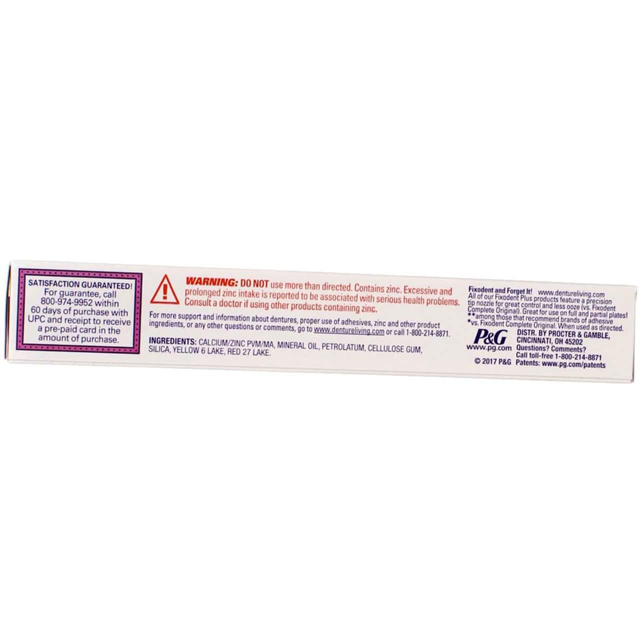 Fixodent Plus Denture Adhesive Cream 2 oz (Pack of 4)