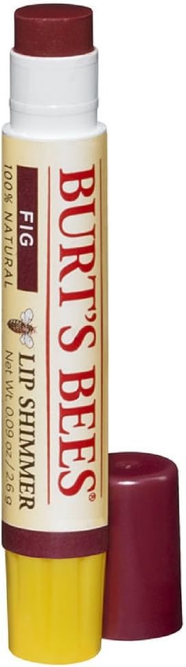 Burt's Bees Lip Shimmer, 100% Natural Moisturizing, with Peppermint Oil, Guava, 0.09 Oz - 6 Pack