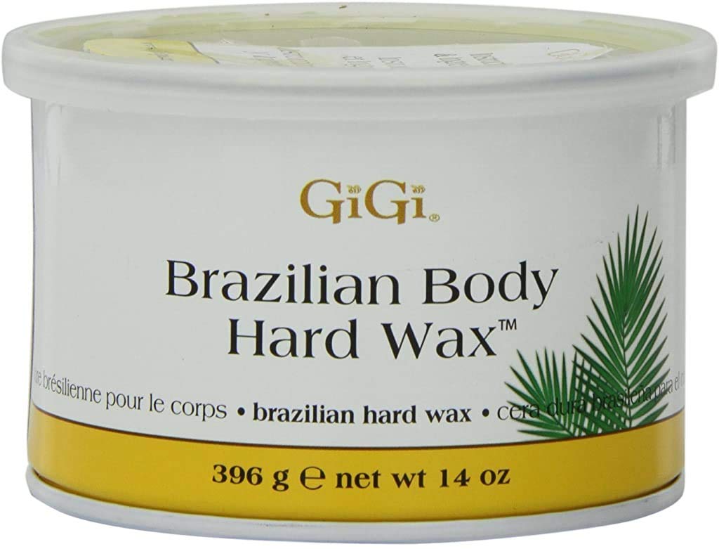 GiGi Brazilian Body Hard Wax – No Strip Wax for Brazilian Waxing, Hair Removal Wax for Sensitive Areas, 14 oz