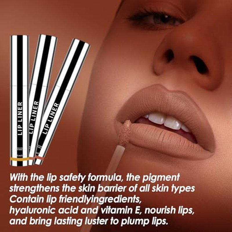 Veldoro Lip Stain, Veldoro Peel Off Lip Stain, Nude Lipliner Makeup,Lip Liner Stain Peel, Lip Stain -Peel & Reveal, Long-Lasting Plumper Lips (Dark Brown+Light Brown, One size)