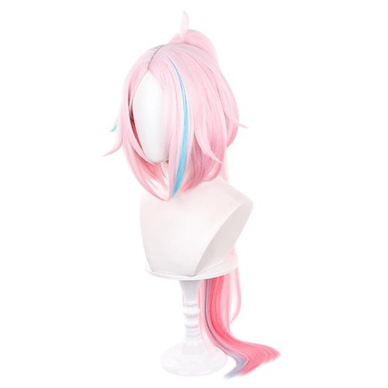 Gorgewg for Rappa Cosplay Wig HSR Long Pink Ponytail Roleplay Costume Wigs Synthetic Hair for Women