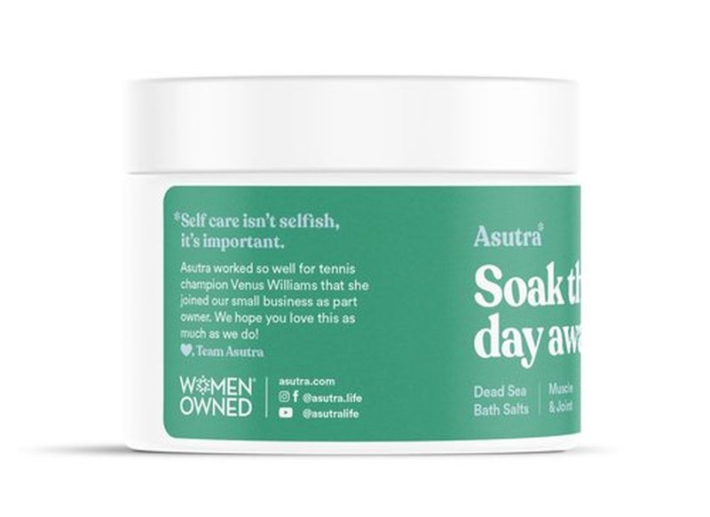 ASUTRA Dead Sea Bath Salts (Muscle & Joint), 16 oz - Soak in Rich & Vital Healing Minerals - Soften & Ease Sore Muscles with Eucalyptus, Peppermint, & Clary Sage Essential Oils