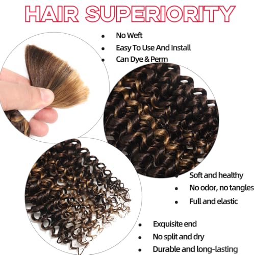 P4/30 Water Wave Ombre Bulk Human Braiding Hair 16inch 2 Bundles 100g Human Hair for Braiding Brazilian Virgin No Weft Unprocessed 100% Human Hair Bariding Hair for Boho Braids