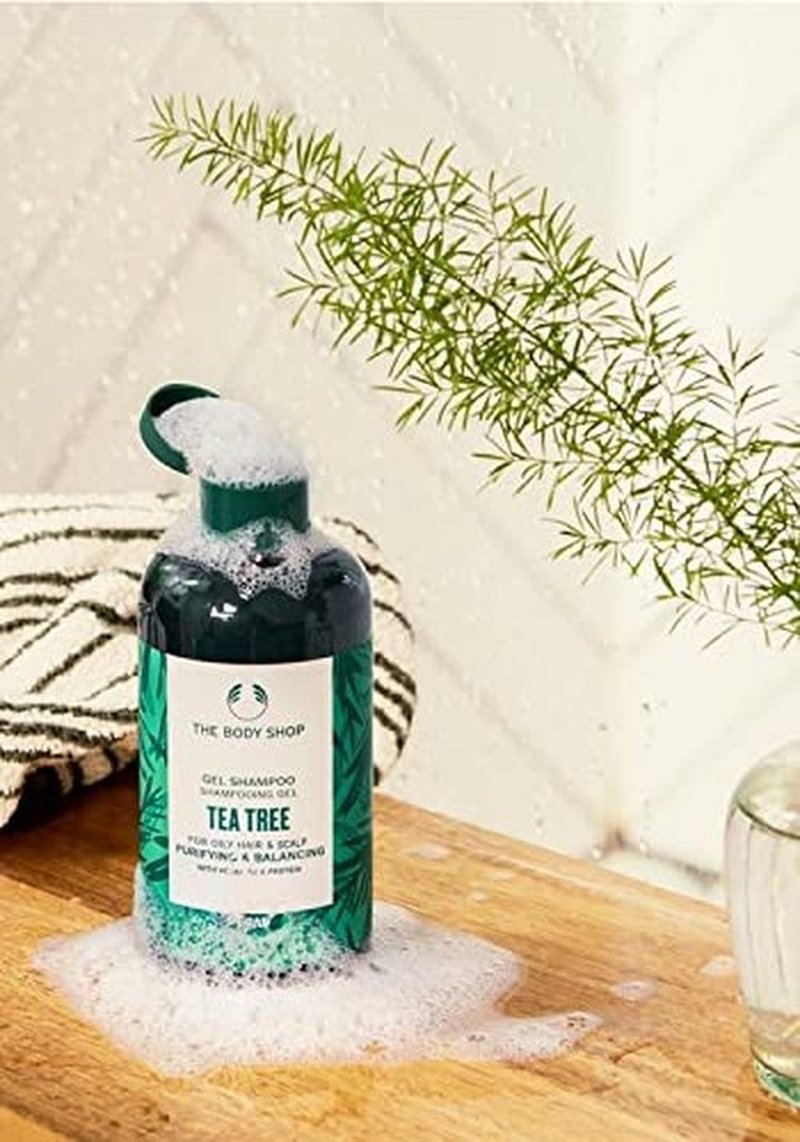 The Body Shop Tea Tree Purifying & Balancing Shampoo for Oily Hair & Scalp, Vegan, 8.4 Fl Oz