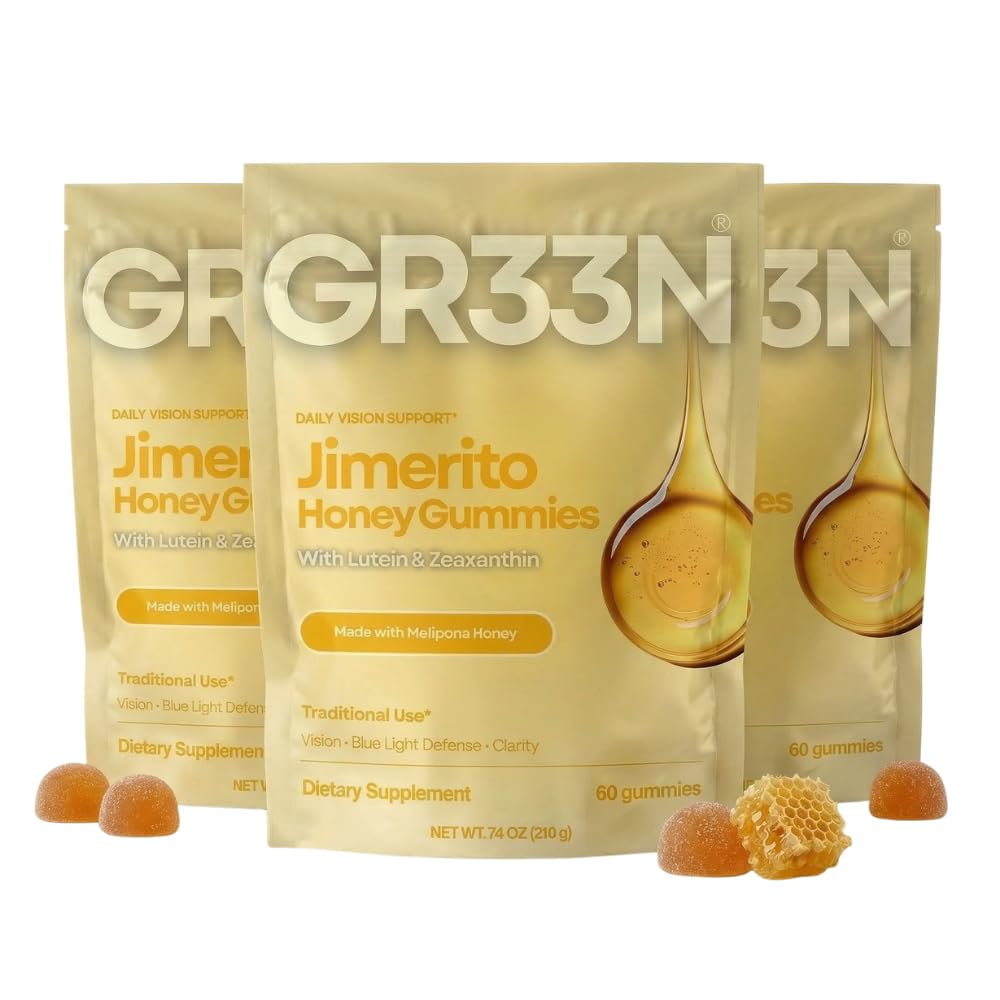 Gr33n Jimerito Honey Gummies | Vision and Eye Health Gummies | Optimal Vision | Lutein Plus Zeaxanthan
