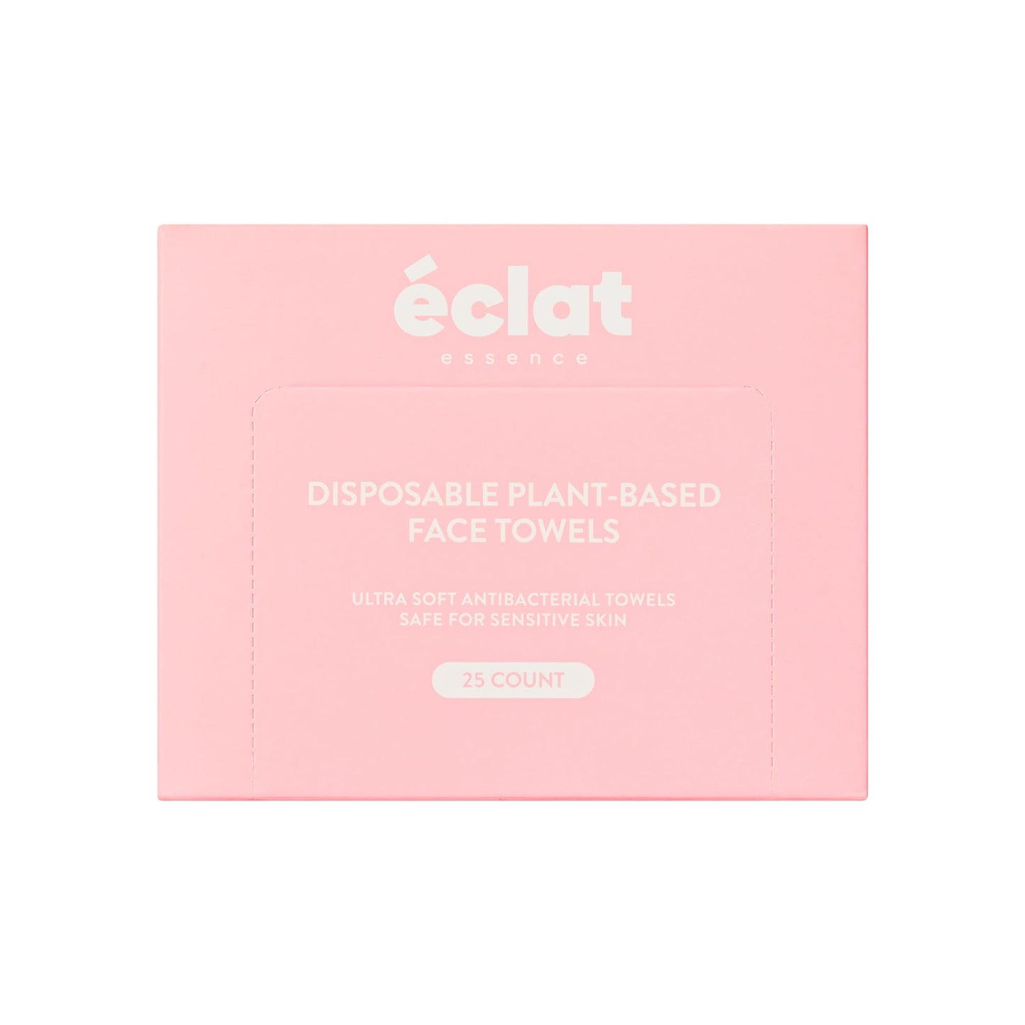 ÉCLAT Disposable Plant-Based Face Towels, Ultra Soft Viscose EF Embossed Cloths for Daily Skincare, Makeup Removal, Cleansing & Facial Care, Durable 12"x10" Single-Use Travel Towels (50 Ct, 2 Pack)